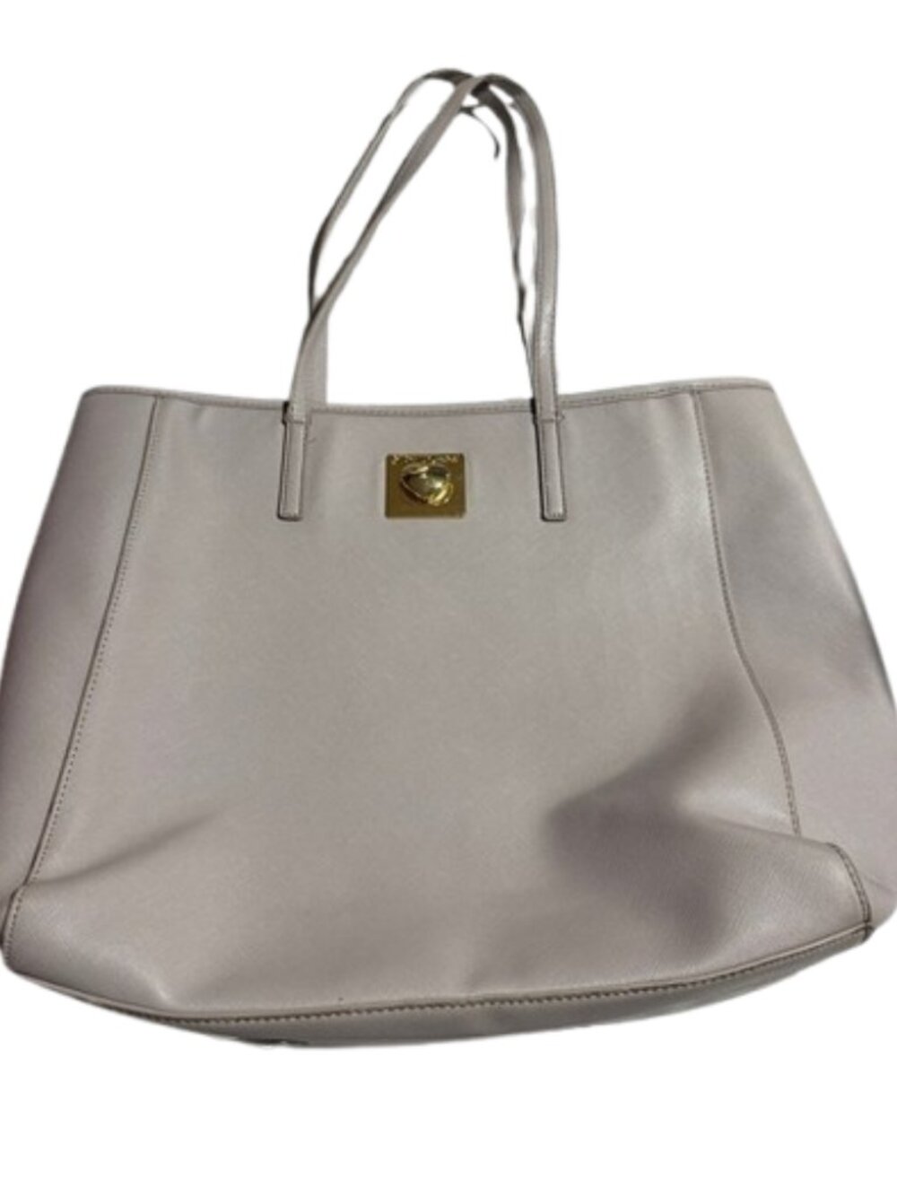Betsey Johnson Gray Tote with Gold Accents